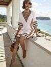Vestido Corto Túnica Playa Verano Casual Elisa Beige- Marron Gasa 40/42