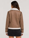 Campera Cuero Gamulan Simil Cuero Y Corderito Kica