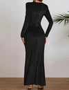 Vestidos Largo De Fiesta Terciopelo Escote Corazón Kica Negro Terciopelo Xl