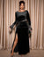 Vestido Largo Fiesta Terciopelo Bordado Kica Negro Terciopelo 2xl