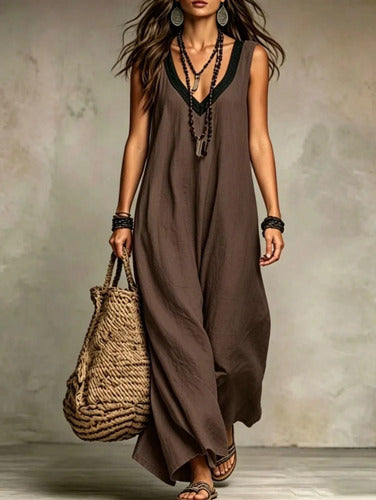 Vestido Largo Lino