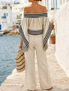 Pantalón Palazzo Y Blusa Hombros Descubiertos Verano Elisa
