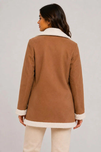 Tapado Campera Gamulan Cuero Sintetico/corderito Kica