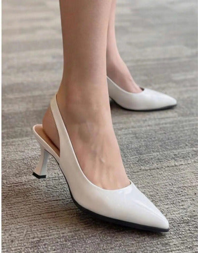 Zapatos Stiletto Punta Fina Taco Trompe Boda Kica