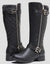 Botas Biker Eco Cuero Caño Alto Puño Hebillas CierreKica