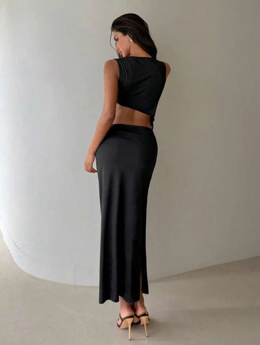 Vestido Asimetrico Largo Kica