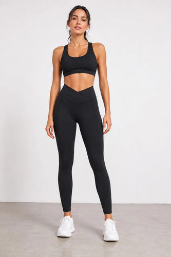 Calza Mujer Deportiva Cintura Definida Kica