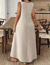 Vestido Largo Lino Verano Casual Elegante Elisa