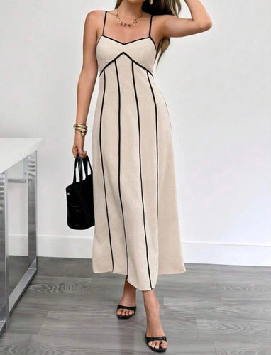 Vestido Lino Líneas