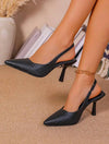 Zapatos Stiletto Ecocuero S/talon Taco Fino Kica