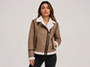 Campera Cuero Gamulan Simil Cuero Y Corderito Kica
