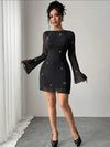 Vestido Corto De Fiesta Brilloso S/ Espalda Kica