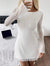 Vestido Blanco Corto Mangas Largas Brilloso Kica