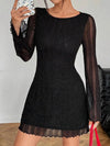 Vestido Corto De Fiesta Mangas Largas Kica