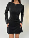 Vestidos Fiesta Corto Brillo Tenue Kica Negro Brillo Tenue S