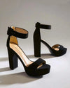 Sandalias Tacos Plataforma Gamuza Fiesta Kica