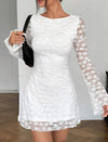 Vestido Blanco Mangas Largas Encaje Civil Kica