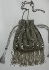 Cartera Sobres De Mano Plateado Kica
