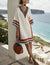 Vestido Túnica Casual Corta Verano Playero Elisa Beige-terracota Gasa 40/42