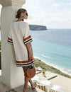 Vestido Túnica Casual Corta Verano Playero Elisa Beige-terracota Gasa 40/42
