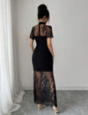 Vestido Fiesta Largo Transparencias Encaje Kica