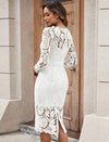 Vestido Encaje Blanco Boda Civil Kica