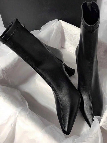Bota Botin Botineta Taco Medio Trompeta Kica