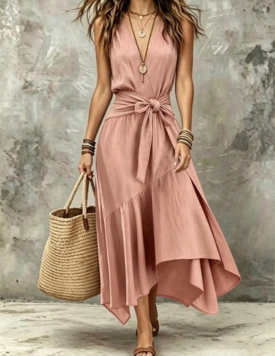 Vestido Largo Volados