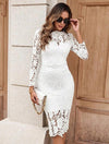 Vestido Encaje Blanco Boda Civil Kica