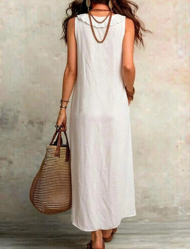 Vestido Cuello Volado