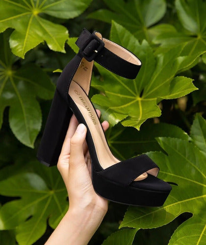 Sandalias Tacos Plataforma Gamuza Fiesta Kica