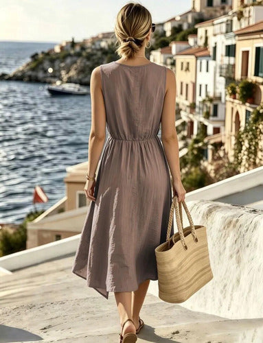 Vestido Largo Volados