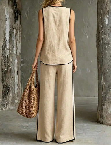 Pantalón Y Blusa Lino
