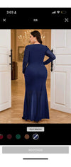 Vestido Largo De Fiesta Gasa Con Bordado Kica