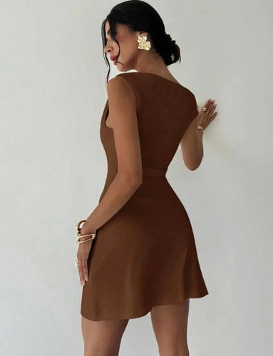 Vestido Corto Noche Fiesta Escote Hombros Caídos Elisa