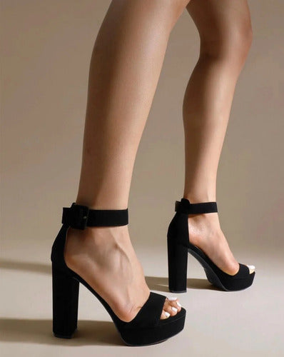 Sandalias Tacos Plataforma Gamuza Fiesta Kica