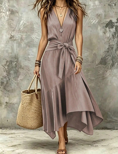 Vestido Largo Volados