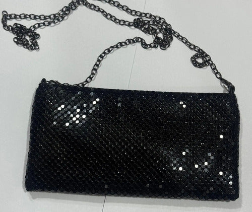 Cartera Sobres De Mano Plateado Kica