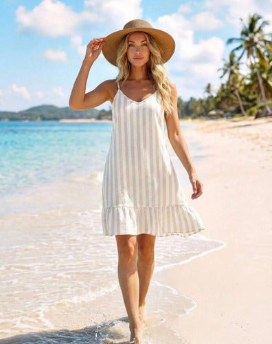 Vestido Mujer Casual Estampado Corto Kica