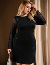 Vestido Corto De Fiesta Mangas Largas En Tul Kica