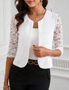 ChaquetaDe Vestir Blazer Mangas Encaje Kica