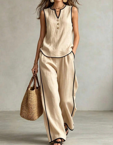 Pantalón Y Blusa Lino