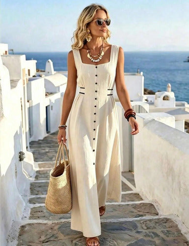 Vestido Linocon Lazo