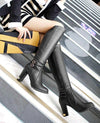 Botas Tacon Alto Metal Bucaneras Hebillas Kica