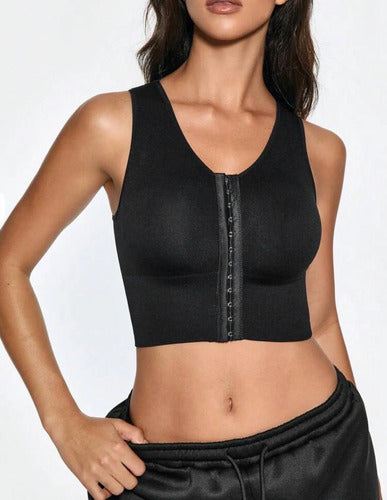 Top Soutien Faja Mujer Color Negro Talle Único