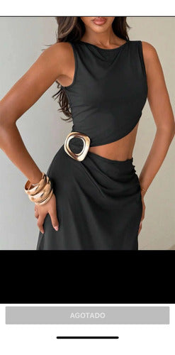 Vestido Asimetrico Largo Kica