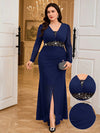 Vestido Largo De Fiesta Gasa Con Bordado Kica